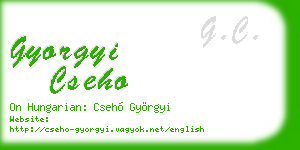 gyorgyi cseho business card